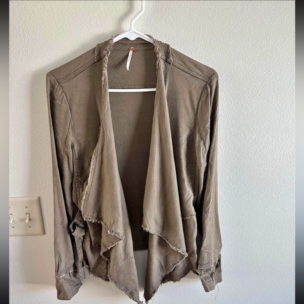 Free People Olive Green Cardigan XS